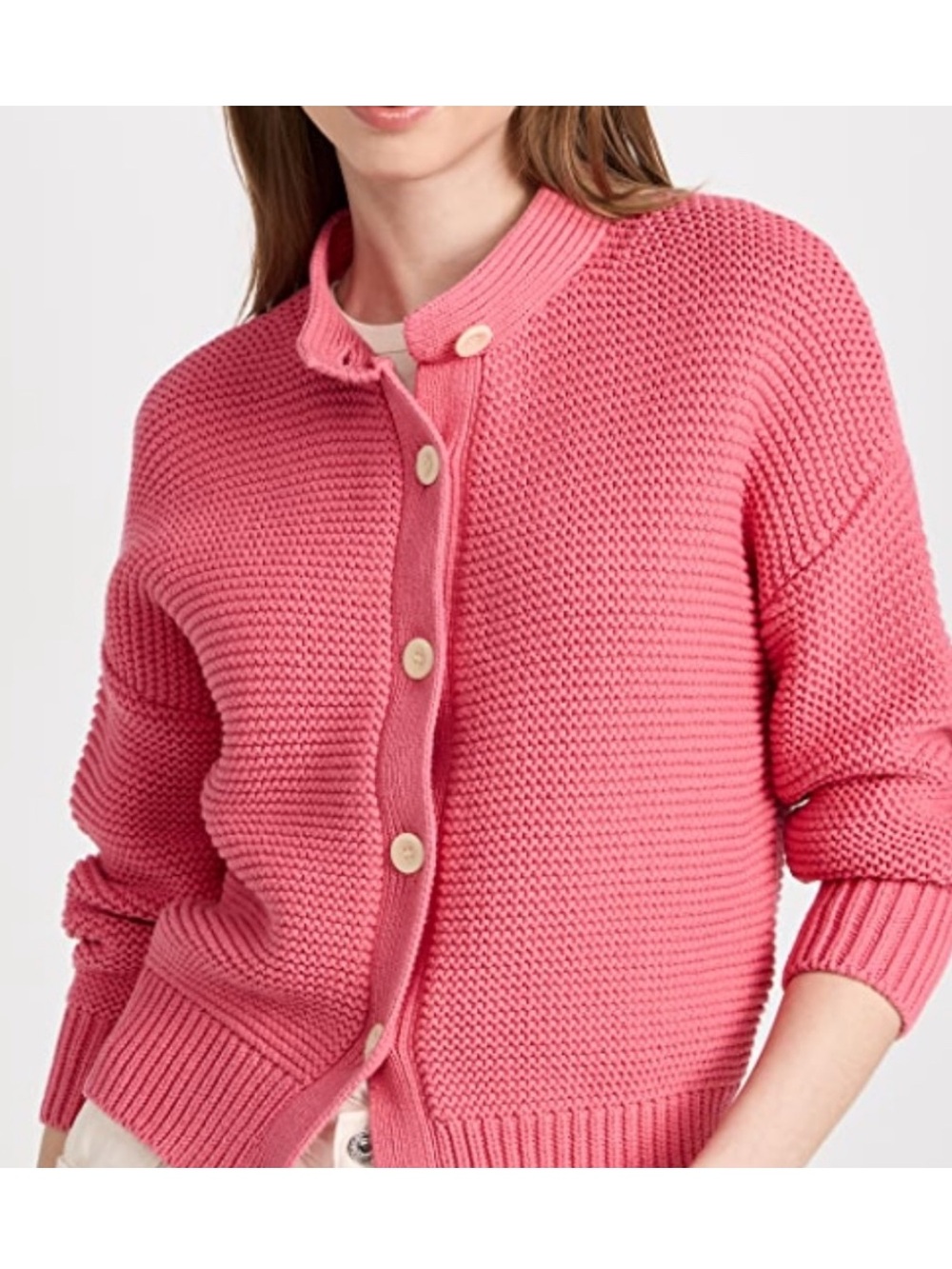 Alex Mill Nico Pink Cotton Chunky Cardigan size XS
